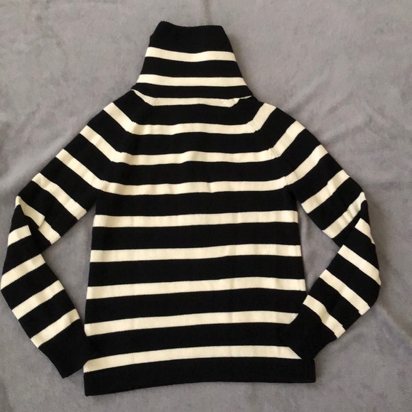 Ralph Lauren Striped Quarter Zip Sweater Petite S - Picture 6 of 10